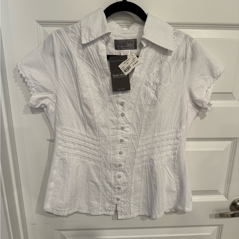 NWT Inca Cottons Pinto Ranch Button